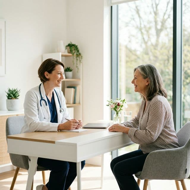 Médico e Paciente em Consulta Humanizada